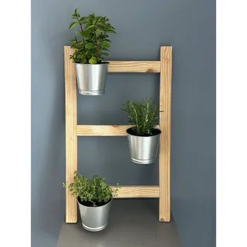Подставка для растений|Лестница для растений|3 или 5-уровневый дисплей для растений|Сад из дерева и трав для кухни|Внутри или снаружи |
